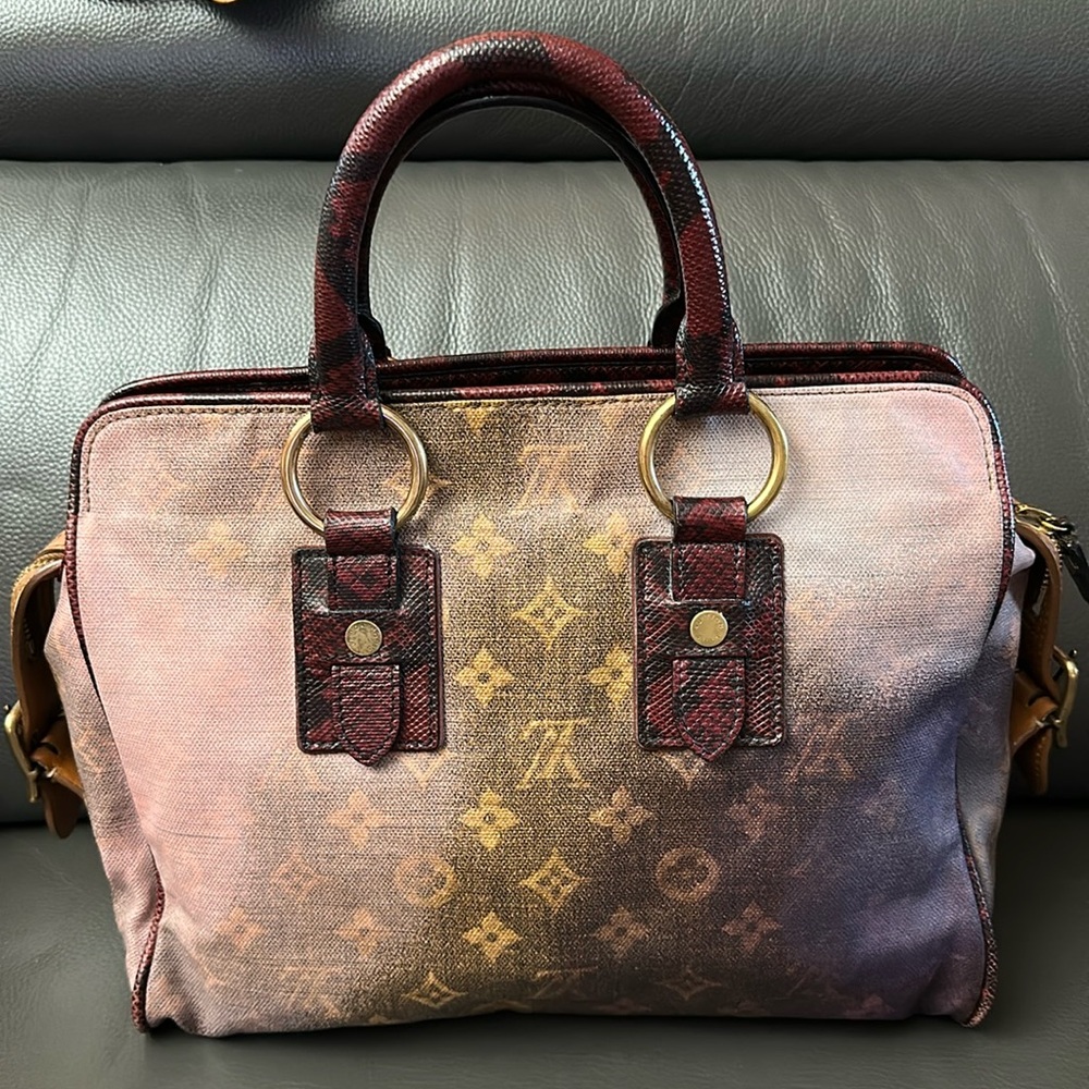 Louis Vuitton Brown Monogram Satchel with Structured Design